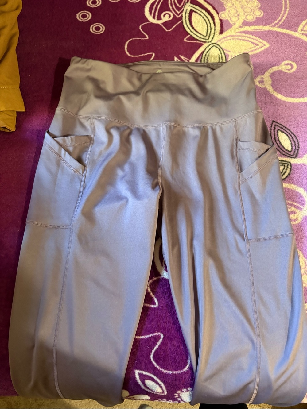 Velocity Girls' Gray Leggings with Side Pockets